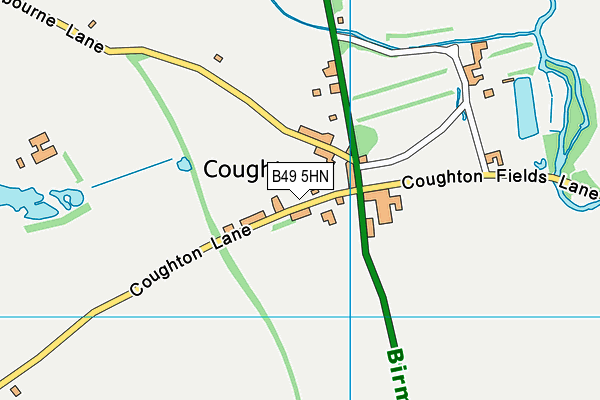 Coughton CofE Primary School map (B49 5HN) - OS VectorMap District (Ordnance Survey)