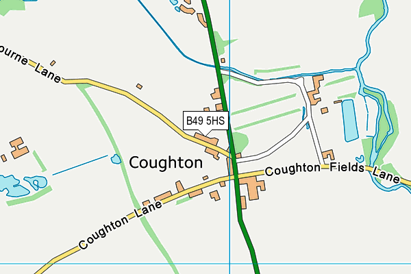 B49 5HS map - OS VectorMap District (Ordnance Survey)