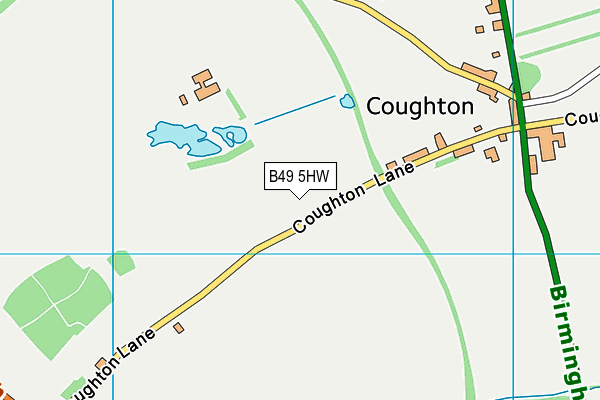 B49 5HW map - OS VectorMap District (Ordnance Survey)