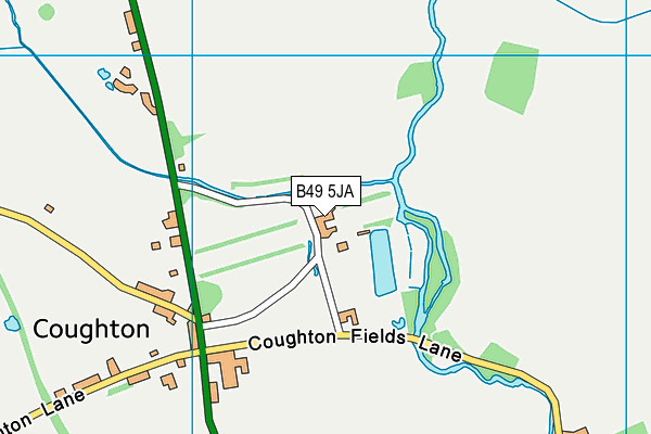 B49 5JA map - OS VectorMap District (Ordnance Survey)