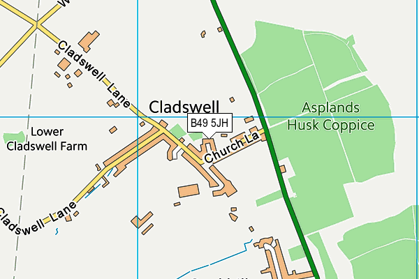 B49 5JH map - OS VectorMap District (Ordnance Survey)