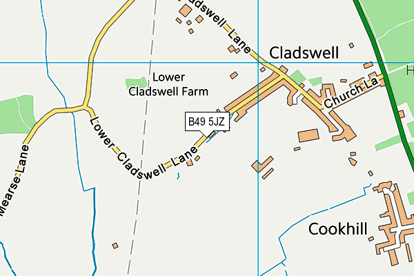 B49 5JZ map - OS VectorMap District (Ordnance Survey)