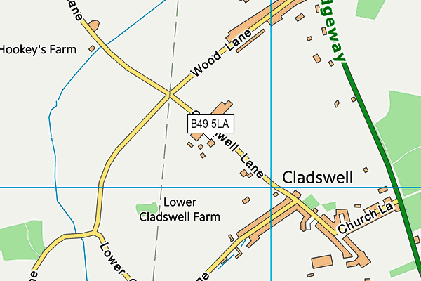 B49 5LA map - OS VectorMap District (Ordnance Survey)