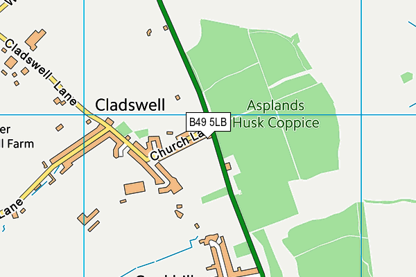 B49 5LB map - OS VectorMap District (Ordnance Survey)