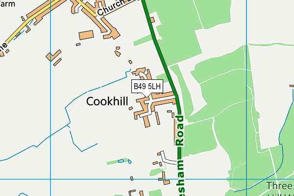 B49 5LH map - OS VectorMap District (Ordnance Survey)