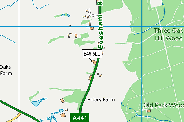 B49 5LL map - OS VectorMap District (Ordnance Survey)