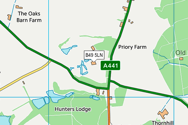 B49 5LN map - OS VectorMap District (Ordnance Survey)