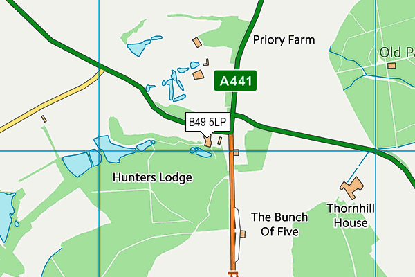 B49 5LP map - OS VectorMap District (Ordnance Survey)