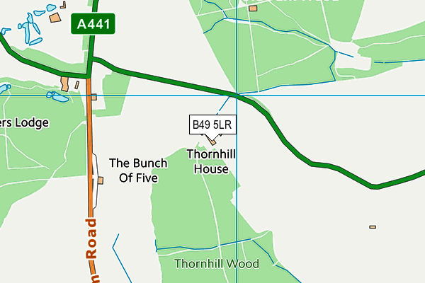 B49 5LR map - OS VectorMap District (Ordnance Survey)