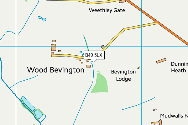 B49 5LX map - OS VectorMap District (Ordnance Survey)