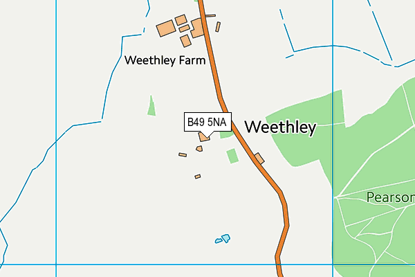 B49 5NA map - OS VectorMap District (Ordnance Survey)