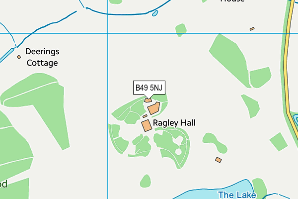 Ragley Park map (B49 5NJ) - OS VectorMap District (Ordnance Survey)