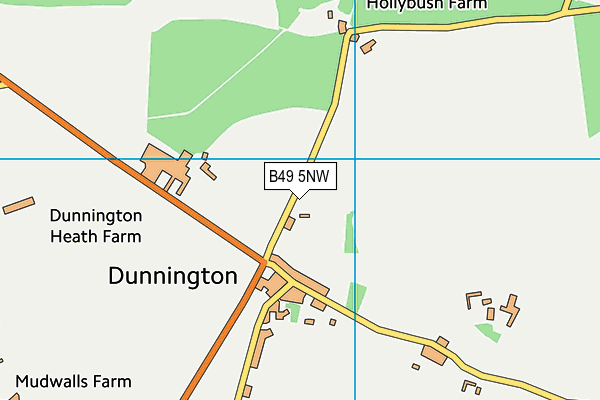 B49 5NW map - OS VectorMap District (Ordnance Survey)