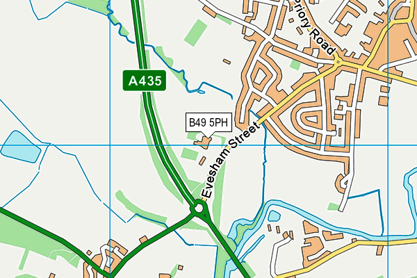 B49 5PH map - OS VectorMap District (Ordnance Survey)