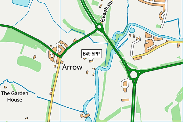 B49 5PP map - OS VectorMap District (Ordnance Survey)