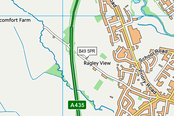B49 5PR map - OS VectorMap District (Ordnance Survey)