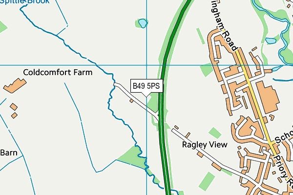 B49 5PS map - OS VectorMap District (Ordnance Survey)