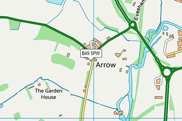 B49 5PW map - OS VectorMap District (Ordnance Survey)