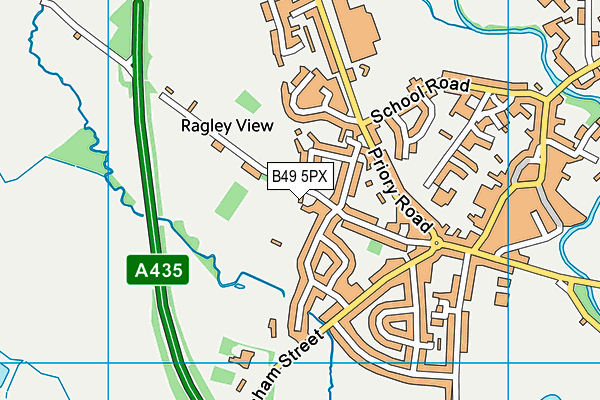 B49 5PX map - OS VectorMap District (Ordnance Survey)