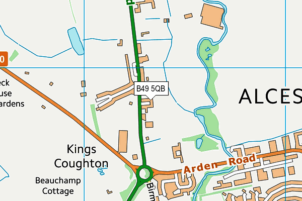 B49 5QB map - OS VectorMap District (Ordnance Survey)