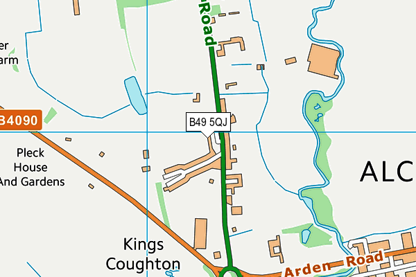 B49 5QJ map - OS VectorMap District (Ordnance Survey)