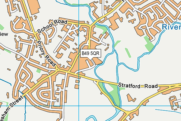 B49 5QR map - OS VectorMap District (Ordnance Survey)
