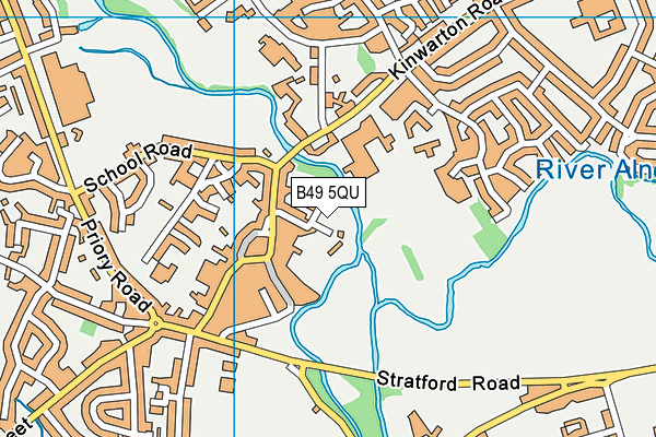 B49 5QU map - OS VectorMap District (Ordnance Survey)