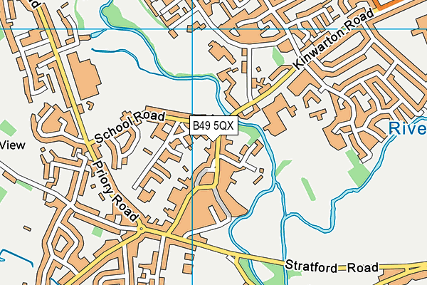 B49 5QX map - OS VectorMap District (Ordnance Survey)