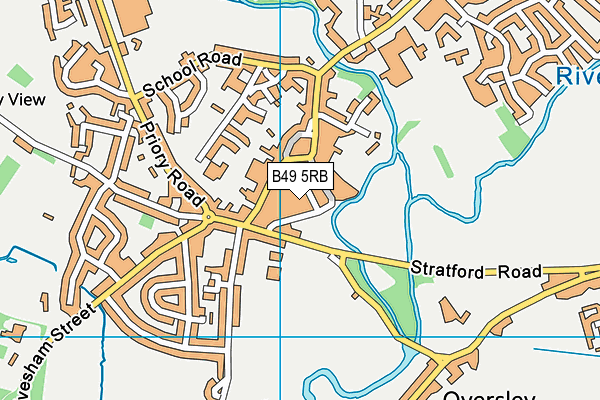 B49 5RB map - OS VectorMap District (Ordnance Survey)