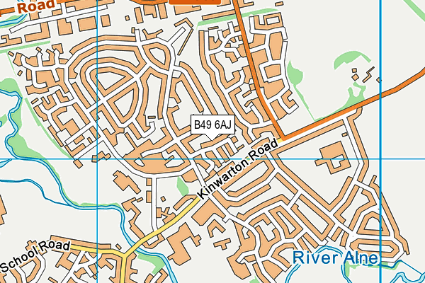 B49 6AJ map - OS VectorMap District (Ordnance Survey)