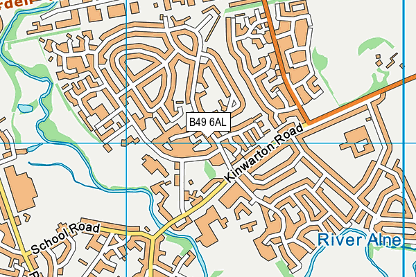 B49 6AL map - OS VectorMap District (Ordnance Survey)