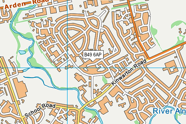 B49 6AP map - OS VectorMap District (Ordnance Survey)