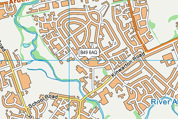 B49 6AQ map - OS VectorMap District (Ordnance Survey)