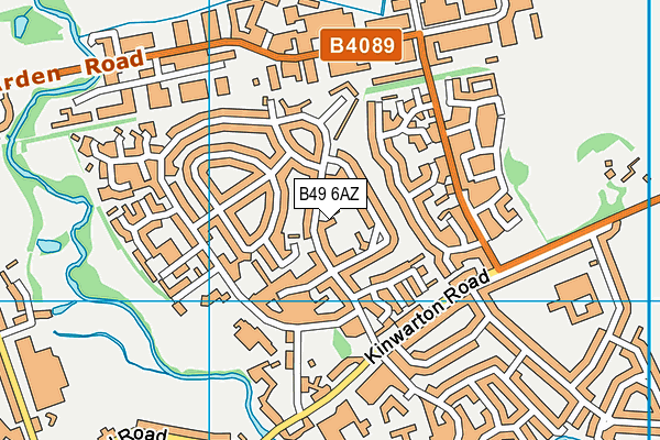 B49 6AZ map - OS VectorMap District (Ordnance Survey)