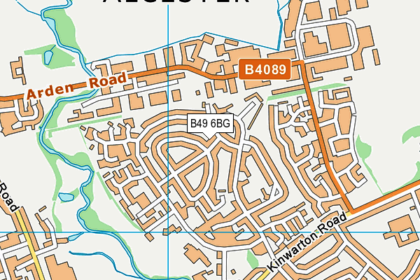 B49 6BG map - OS VectorMap District (Ordnance Survey)