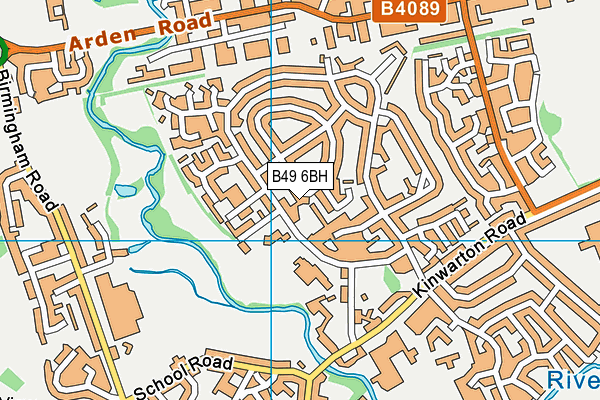 B49 6BH map - OS VectorMap District (Ordnance Survey)