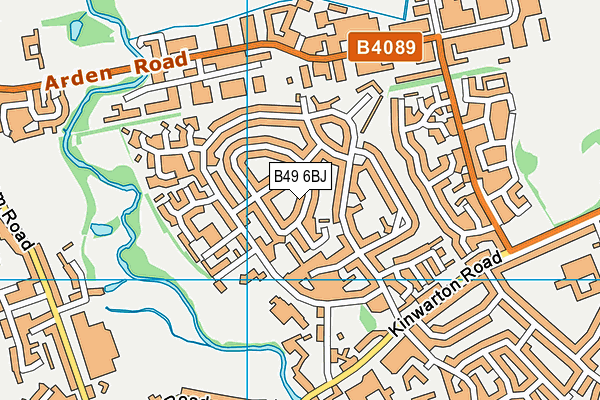 B49 6BJ map - OS VectorMap District (Ordnance Survey)
