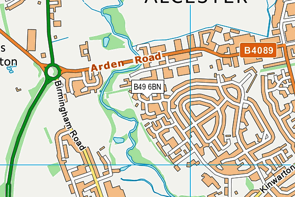 B49 6BN map - OS VectorMap District (Ordnance Survey)