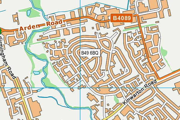 B49 6BQ map - OS VectorMap District (Ordnance Survey)