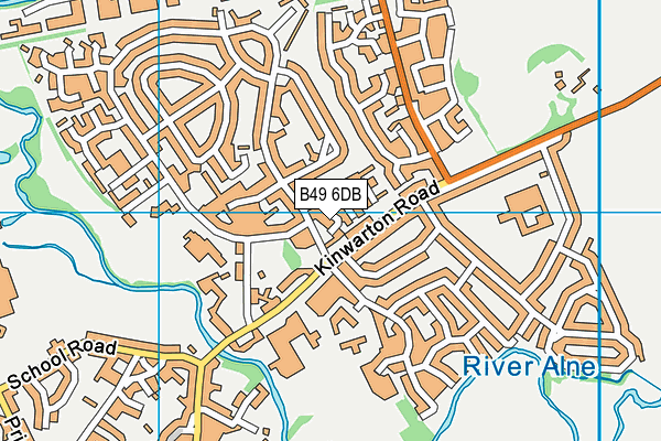 B49 6DB map - OS VectorMap District (Ordnance Survey)