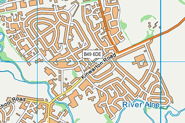 B49 6DE map - OS VectorMap District (Ordnance Survey)