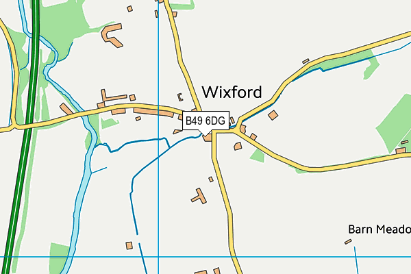 B49 6DG map - OS VectorMap District (Ordnance Survey)