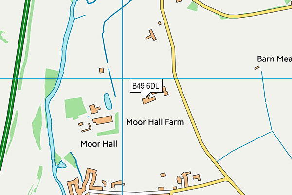 B49 6DL map - OS VectorMap District (Ordnance Survey)