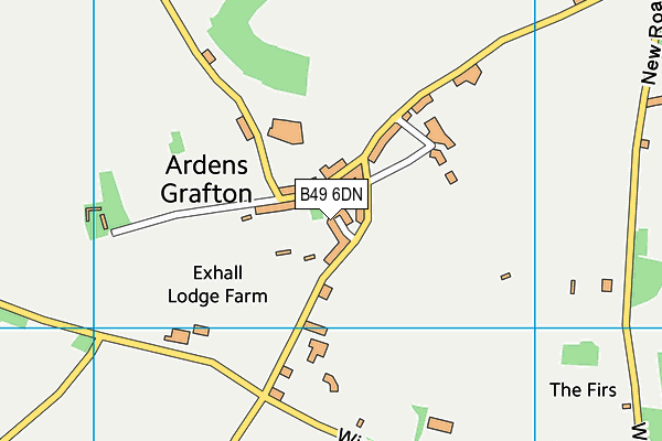 B49 6DN map - OS VectorMap District (Ordnance Survey)