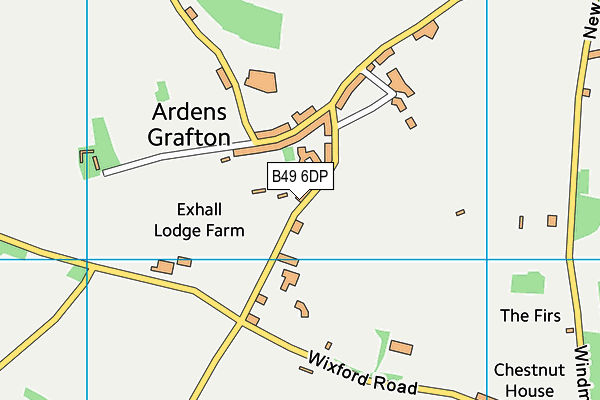 B49 6DP map - OS VectorMap District (Ordnance Survey)