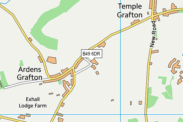 B49 6DR map - OS VectorMap District (Ordnance Survey)