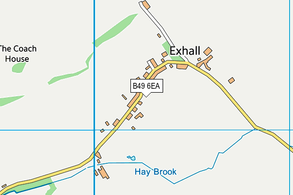 Exhall And Wixford Cricket Club map (B49 6EA) - OS VectorMap District (Ordnance Survey)