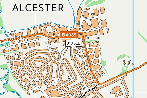 B49 6EE map - OS VectorMap District (Ordnance Survey)