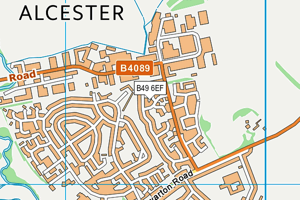 B49 6EF map - OS VectorMap District (Ordnance Survey)