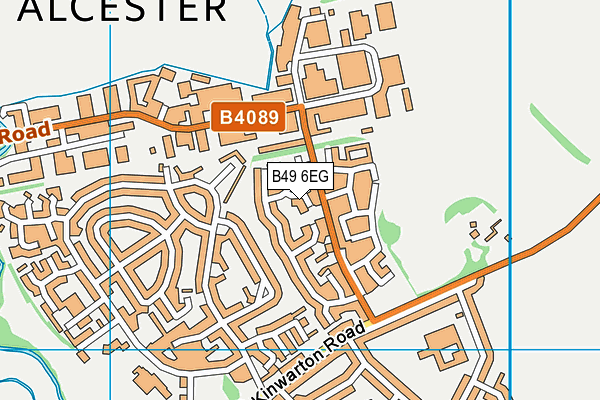 B49 6EG map - OS VectorMap District (Ordnance Survey)